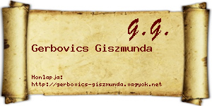 Gerbovics Giszmunda névjegykártya